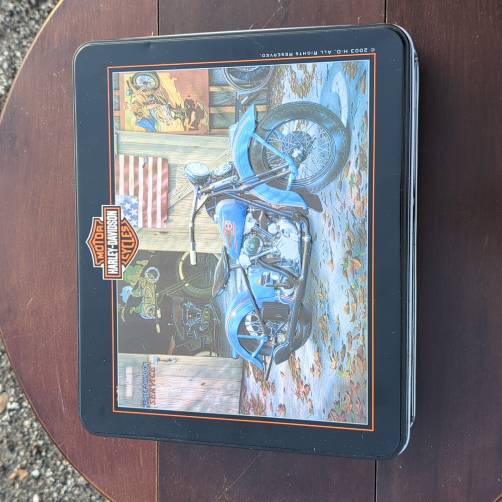 2002 Harley Davidson Puzzle and Decorative Tin
